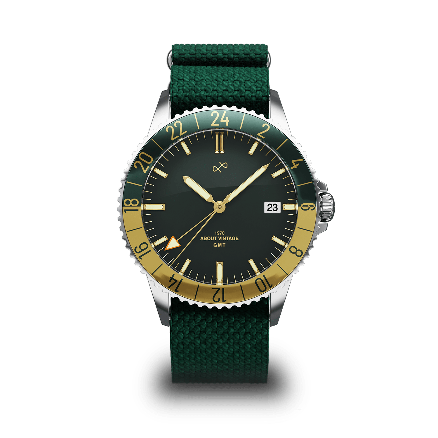 1970 Haagen GMT Automatic, Steel / Green  - Swiss Made