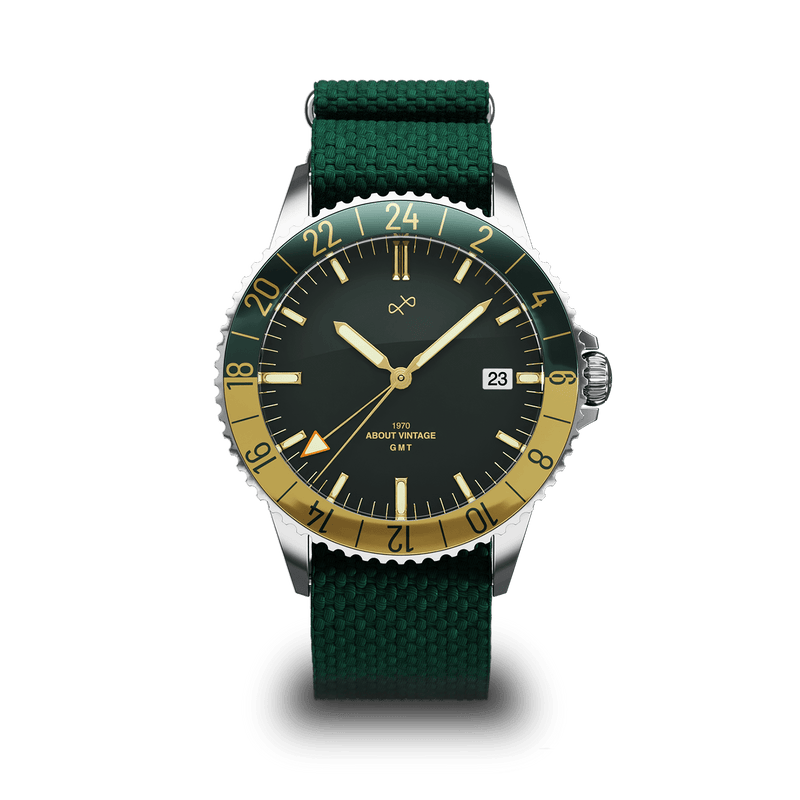 1970 Haagen GMT Automatic, Steel / Green  - Swiss Made