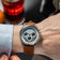 1564 Chronodate Automatic, Steel / Ice Blue