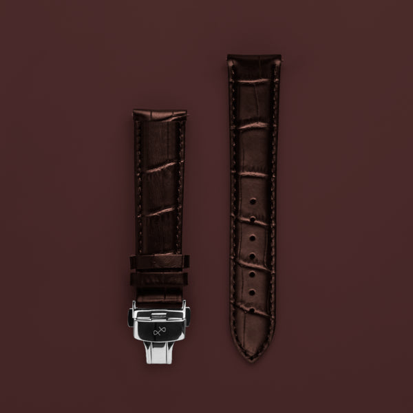 Butterfly Clasp - Brown Croco