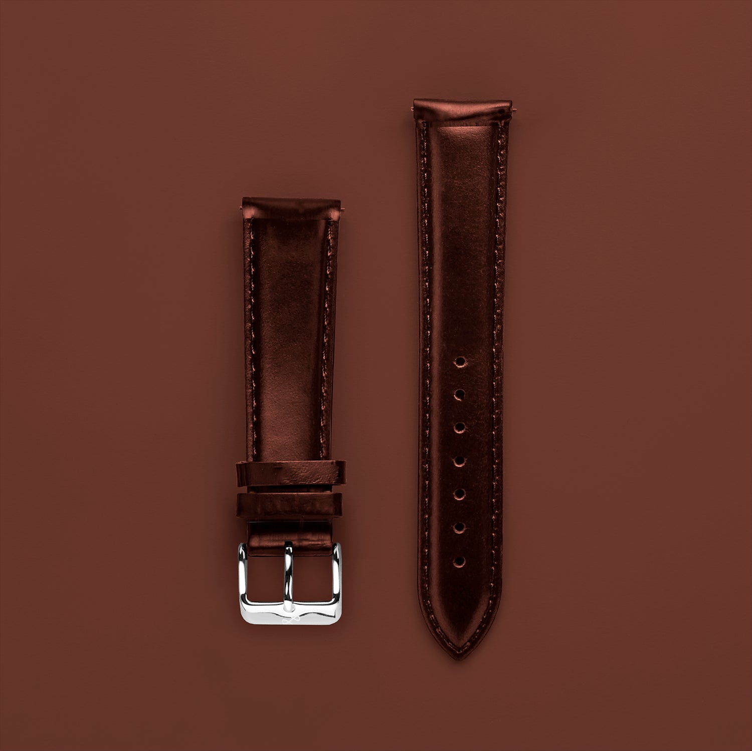 Pin Buckle - Dark Brown Leather