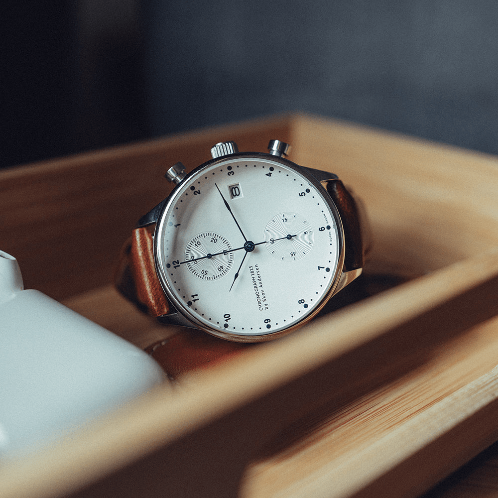 1815 Chronograph, Steel / White