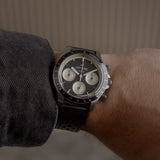 1960 Racing Chronograph, Steel / Black & Off White