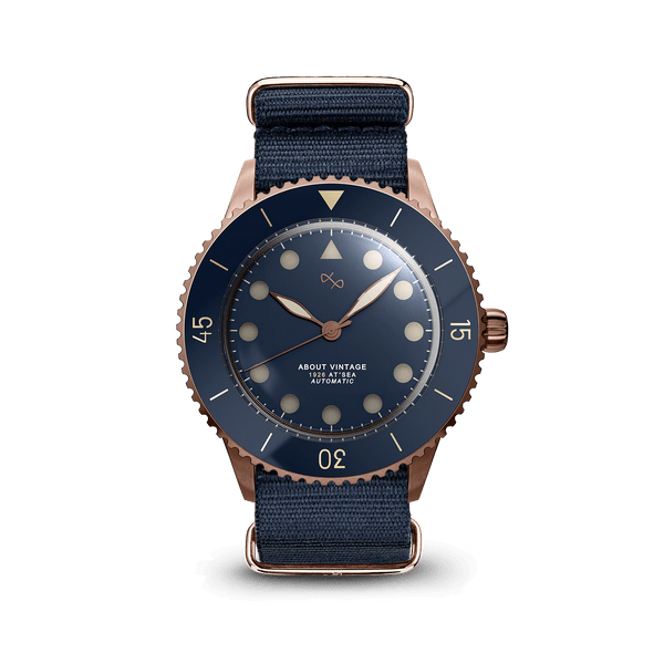 1926 Automatic, Rose Gold / Blue Vintage | Free engraving | Free ...