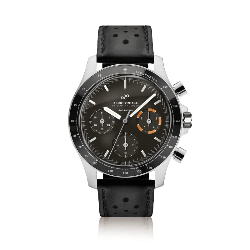 1960 Racing Chronograph, Steel / Black & Orange