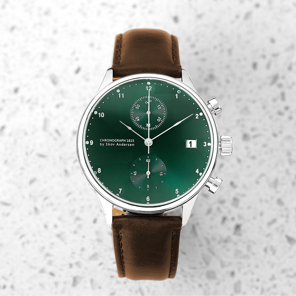 1815 Chronograph, Steel / Green Sunray | Free engraving | Free shipping